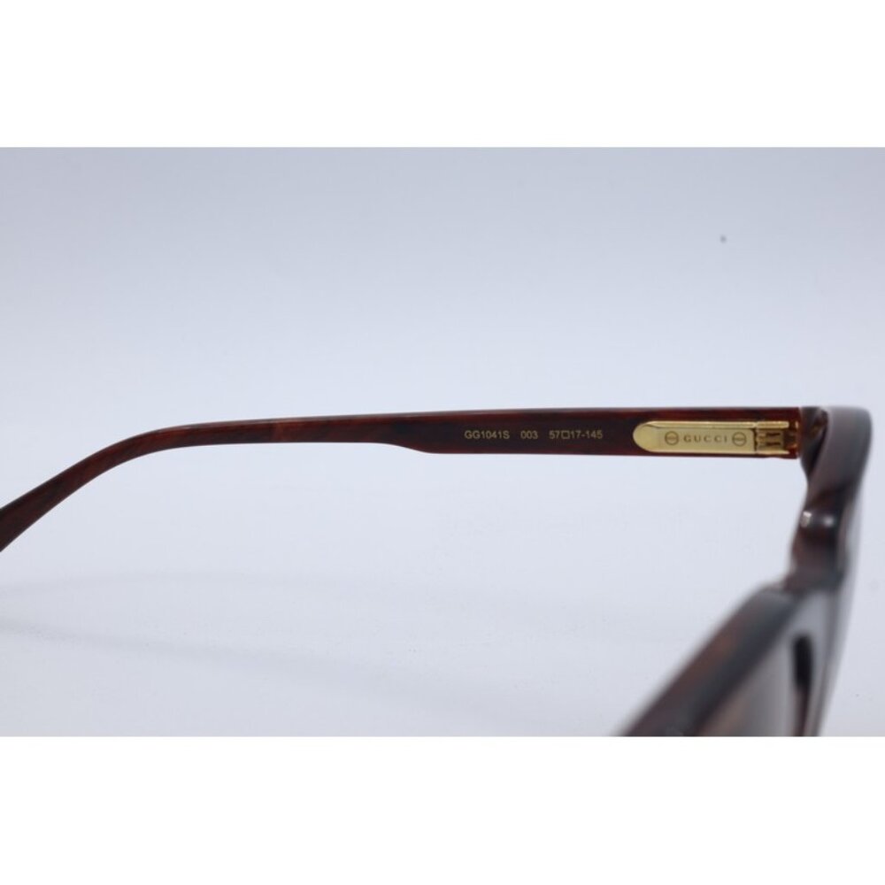 Gucci GG 1041S 003 Square Havana Brown Sunglasses Brown Lenses NEW - Picture 6 of 6